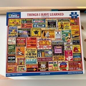White Mountain 'Things I Have Learned' Puzzle - Vibrant Colors